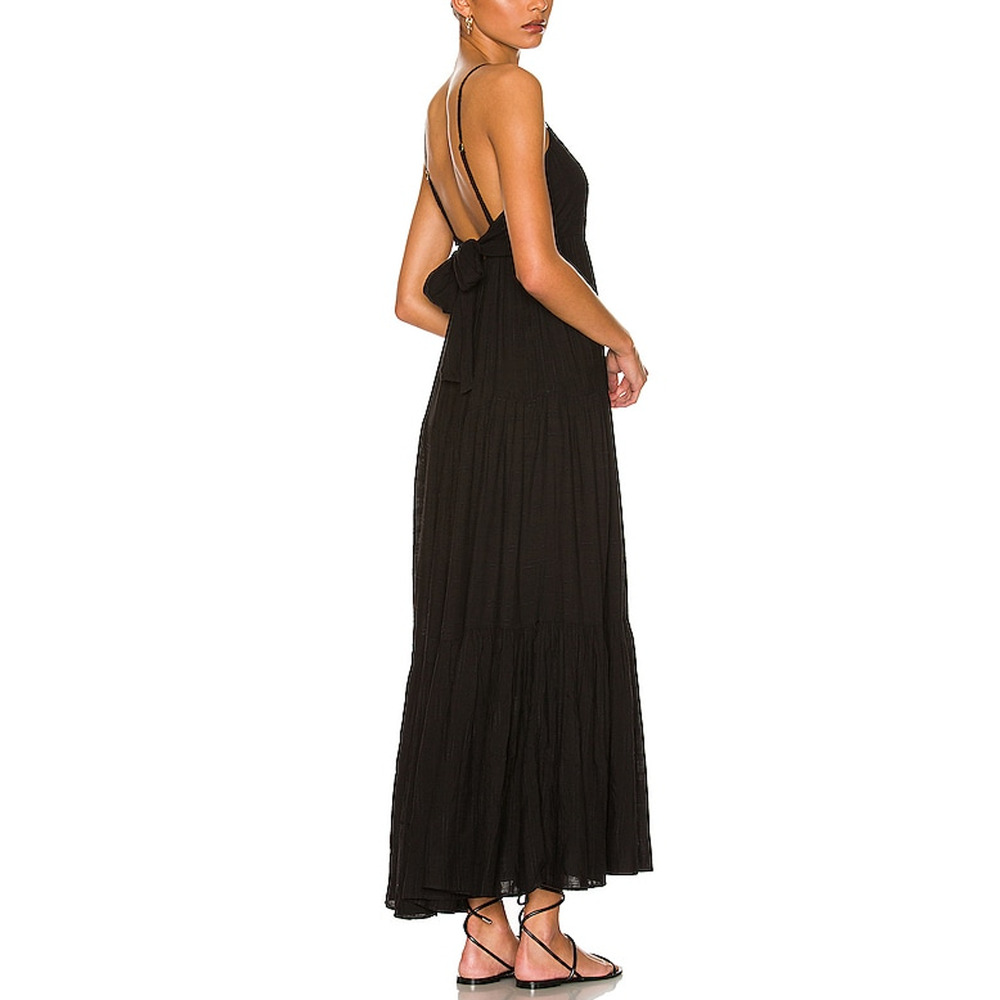 L*Space 'Santorini' Black Chiffon Dress Size XS